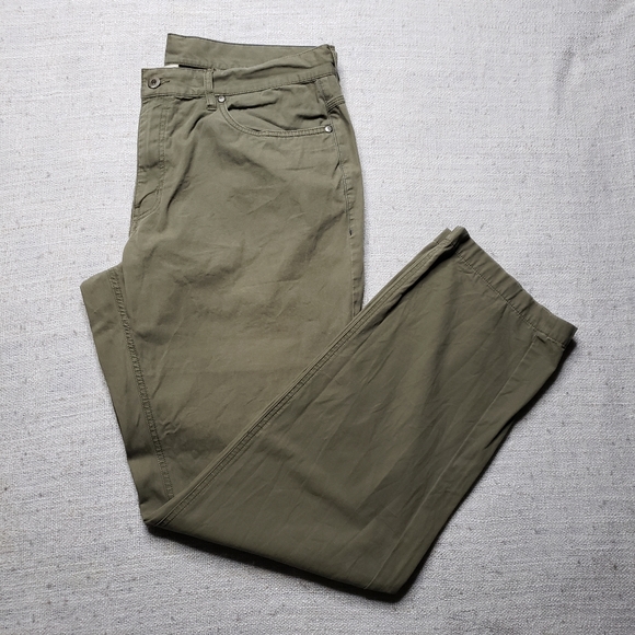 SOLD - MEC Mens Olive Green Organic Cotton Pants - Picture 1 of 5